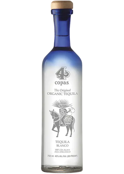 4 Copas Organic Blanco Tequila 750ml