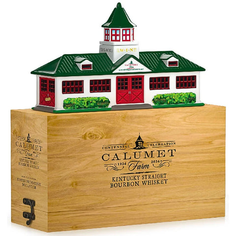 Calumet Farm 100th Anniversary Ceramic Decanter Kentucky Straight Bourbon Whiskey 750ml