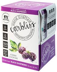 Carbliss Black Raspberry Vodka Cocktails 12-Oz Can 4-Pack