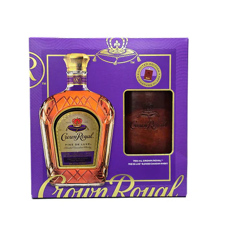 Crown Royal Fine Deluxe Blended Canadian Whisky with Flask 750ml
