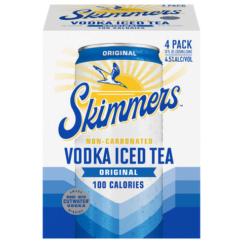 Skimmers Original Vodka Ice Tea Cocktail 4-Pack Can