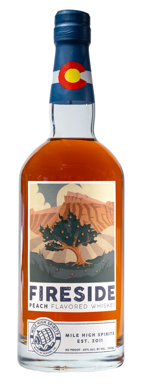 Fireside Peach Flavored Bourbon Whiskey 750ml
