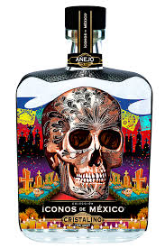 Iconos De Mexico Cristalino Calavera No 2 Anejo Tequila 750ml