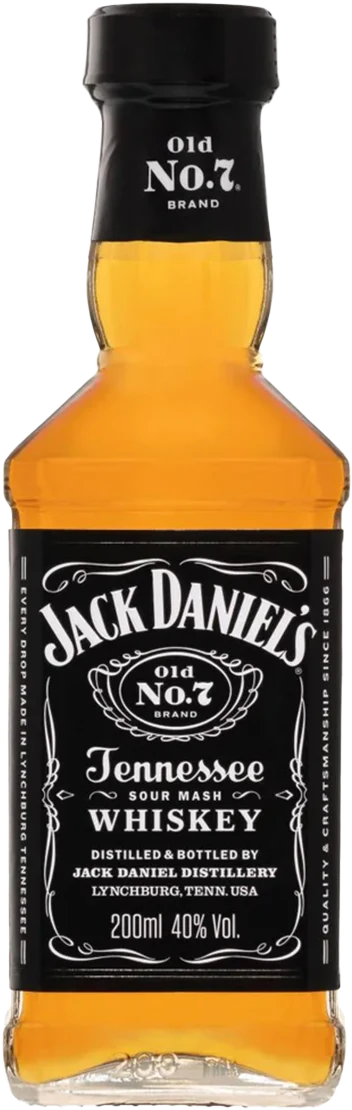 Jack Daniel's Black Label Old No.7 Brand Sour Mash Whiskey 200ml