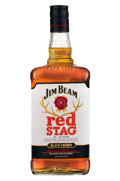 Jim Beam Red Stag Black Cherry Flavored Kentucky Straight Bourbon Whiskey 1.75Lt