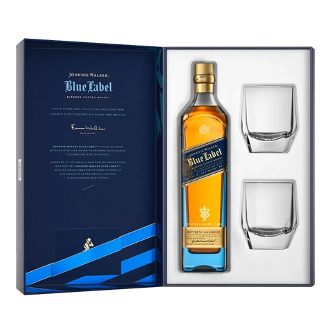 Johnnie Walker Blue Label Blended Scotch Whisky Gift Set 750ml