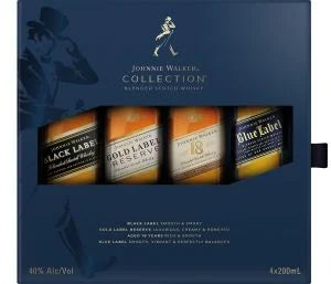 Johnnie Walker The Collection Set Scotch Whisky Bundle 200ml 4-Pack