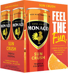 Monaco Tequila Sun Crush Cocktail 355ml 4-Pack