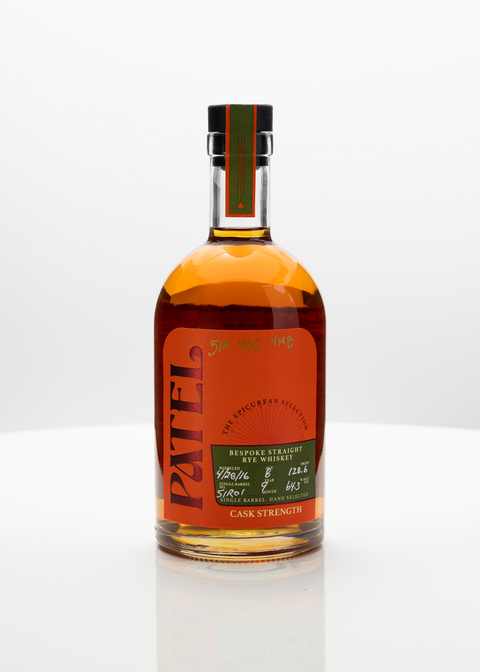 Patel Bespoke 8 Year Old Single Barrel Cask Strength 51 Rye Whiskey 750ml