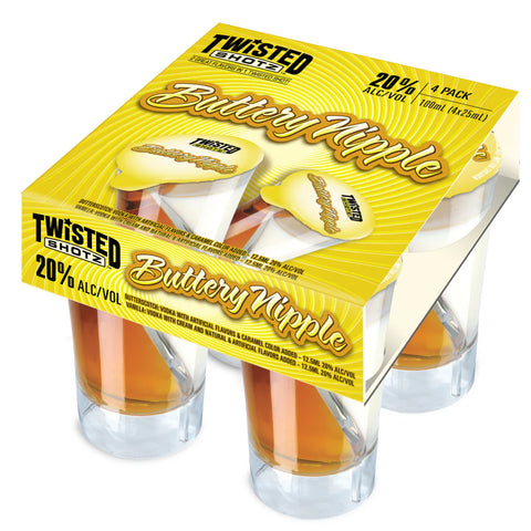 Twisted Shotz Buttery Nipple Liqueur 4-Pack