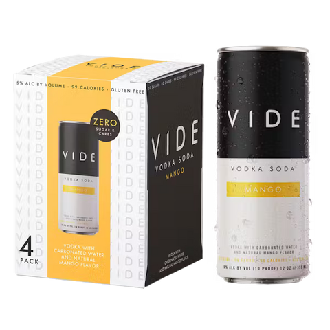 Vide Mango Vodka Soda Seltzer 4-Pack