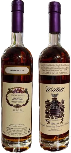 Willett Family Estate Bottled Single Barrel 9 Year Old #4378 Midnight Star Straight Bourbon Whiskey 750ml