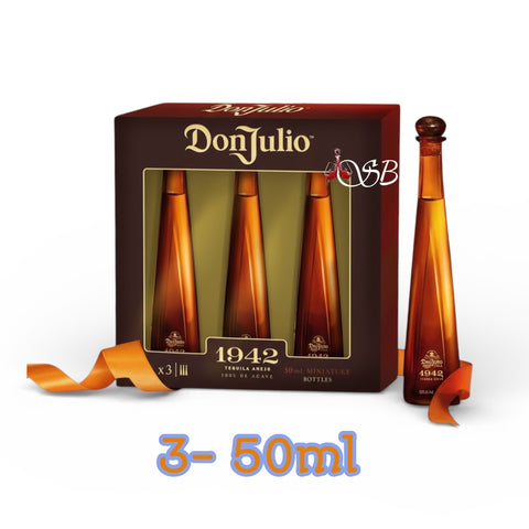Don Julio 1942 Anejo Tequila 50ml Bottle 3-Pack