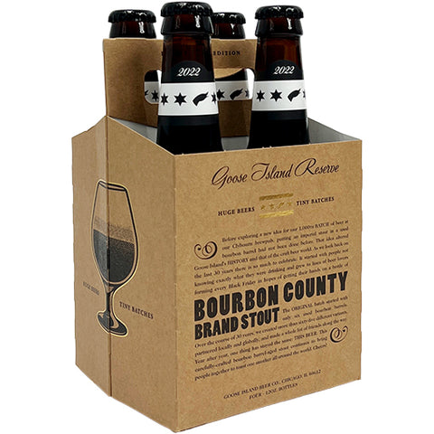 2022 Goose Island Bourbon County Brand Stout Beer 16.9-Oz Bottle 4-Pack