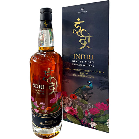 2023 Indri Diwali Collector's Edition PX Sherry Cask Matured Peated Indian Single Malt Whisky