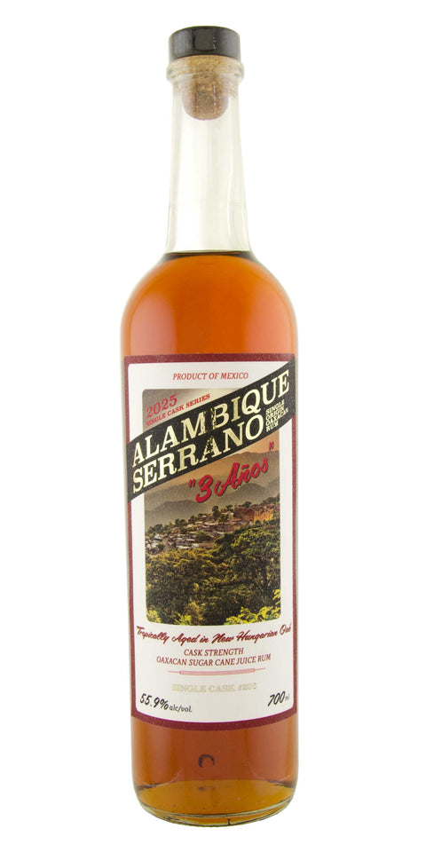 2025 Alambique Serrano 3 Anos Cask 296 Single Origin Oaxacan Rum 700ml