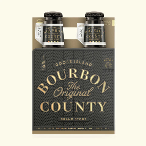 2025 Goose Island Bourbon County Brand Original Stout Beer 10-Oz Bottle 4-Pack