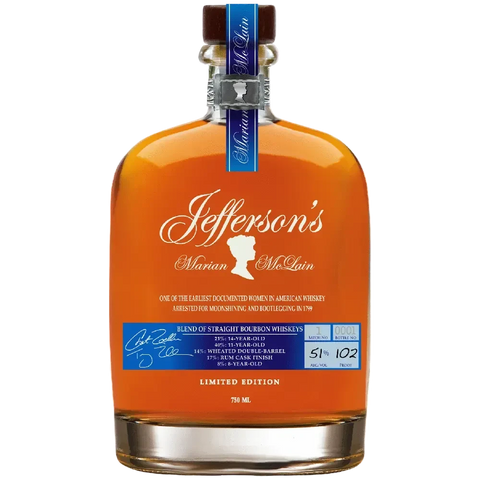 Jefferson's Marian McLain Limited Edition Straight Bourbon Whiskey 750ml