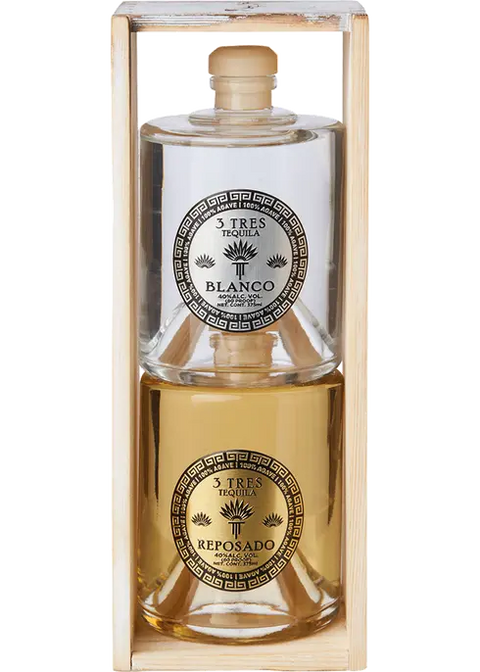 3 Tres Stack Duo Blanco & Reposado Tequila Bundle 375ml 2-Pack