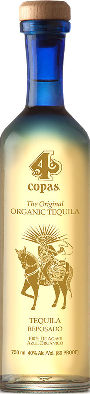 4 Copas Organic Reposado Tequila 750ml