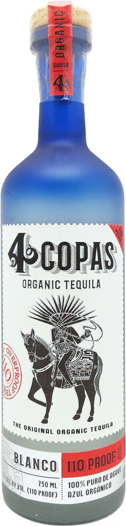4 Copas Over Proof Blanco Tequila 750ml