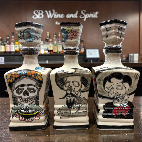 Dinastia Real Calavera Ceramic Extra Aged Tequila Bundle 3-750ml