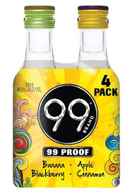 99 Assorted Flavors Liqueur 50ml Bottle 4-Pack