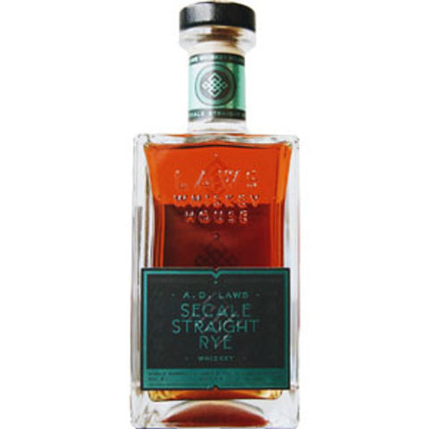 A. D. Laws Secale 3 Year Old Straight Rye Whiskey 750ml