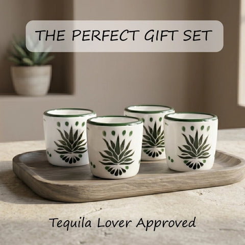 Agave Painted Mezcal Shot Glass 1.6-Oz