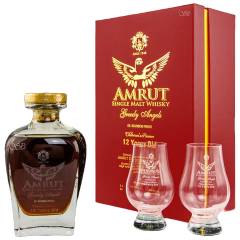 Amrut Greedy Angel Chairmans Reserve Ex-Bourbon Cask Finish 12 Year Old Single Malt Whisky 750ml