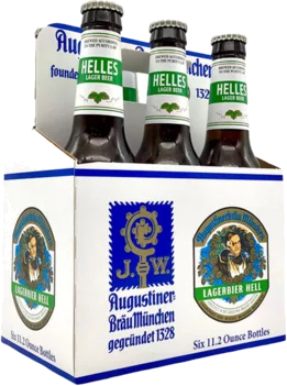 Augustiner Brau Lagerbier Hell Beer 11.2-Oz Bottle 6-Pack