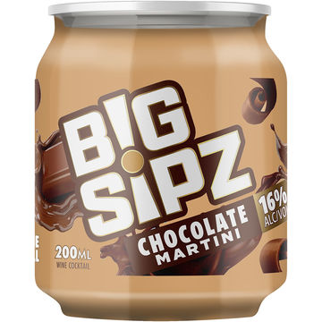 Big Sipz Chocolate Martini Ready-to-Drink Cocktail 200ml