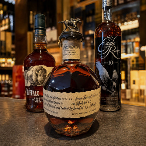 Buffalo Trace, Blanton's, Eagle Rare 10 Year Old Bourbon Whiskey Bundle 3-Pack
