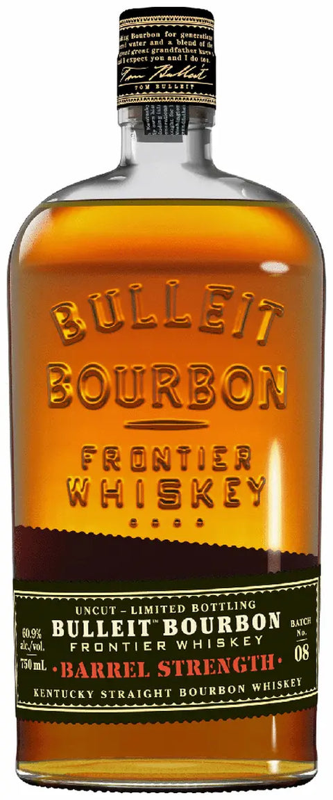 Bulleit Barrel Strength Batch No #08 Straight Bourbon Frontier Whiskey 750ml