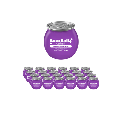 Buzzballz Cocktails Grape Gone Wild Cocktail 200ml 24-Pack