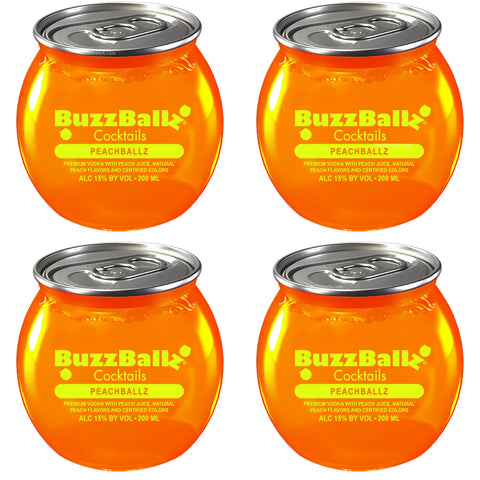 Buzzballz Peachballz Cocktail 200ml 4-Pack