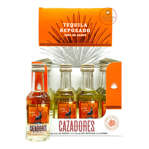 Cazadores Reposado Tequila 50ml Bottle 12-Pack