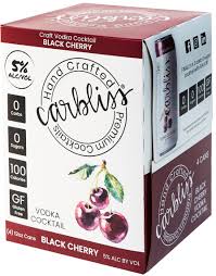 Carbliss Black Cherry Vodka Cocktails 12-Oz Can 4-Pack