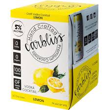Carbliss Lemon Vodka Cocktails 12-Oz Can 4-Pack