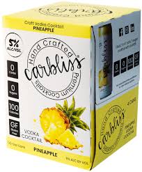 Carbliss Pineapple Vodka Cocktail 12-Oz Can 4-Pack