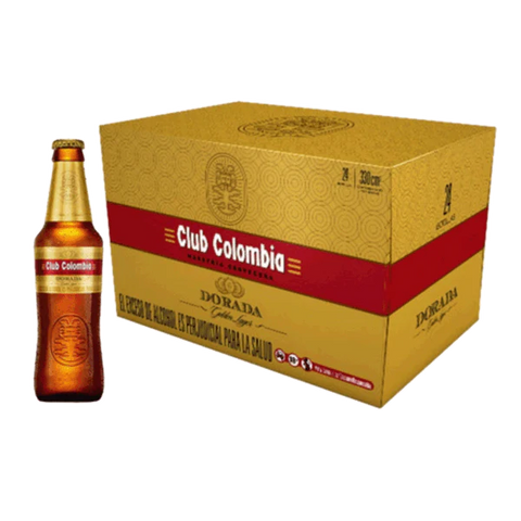 Club Colombia Dorada Golden Lager Beer 330ml Bottle 24-Pack