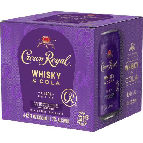 Crown Royal Whisky & Cola Cocktail 12-Oz Can 4-Pack
