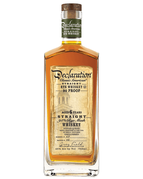 Declaration Straight Rye Whiskey 750ml