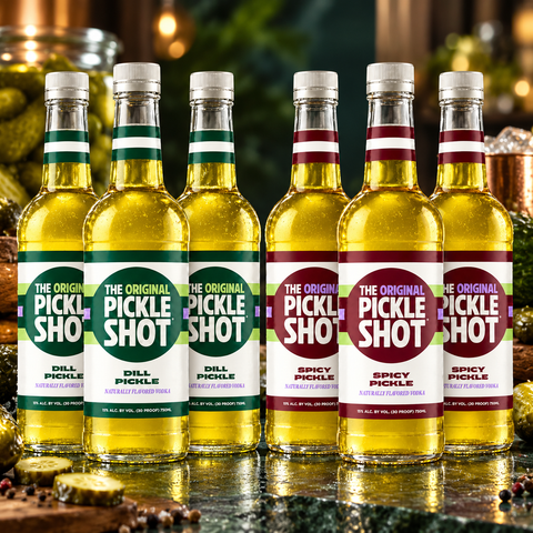 Original Dill & Spicy Pickle Shots Vodka 750ml Bundle 6-Pack