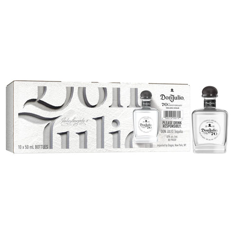 Don Julio 70th Anniversary Anejo Tequila 50ml Bundle 10-Pack