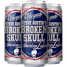 El Segundo Brewing Co. Steve Austin's Broken Skull American Lager Beer 16-Oz Can 4-Pack