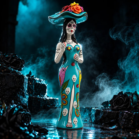 Epifania Azul Catrina Anejo Tequila Turquoise Bottle 750ml