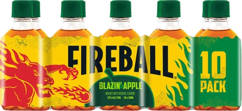 Fireball Blazin Apple Whiskey 50ml bundle 10-Pack