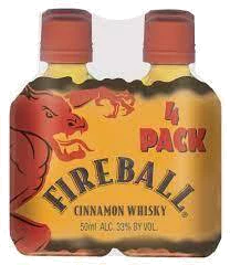Fireball Cinnamon Whiskey 50ml 4-Pack