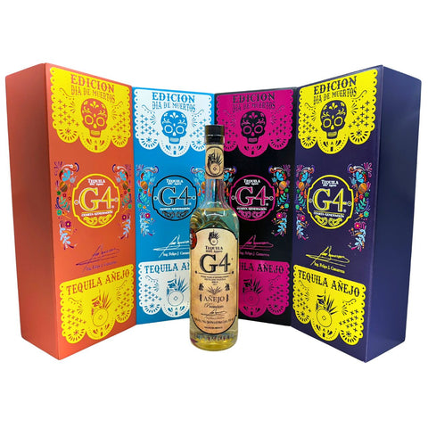 G4 Edicion Dia de Muertos Anejo Tequila Bundle Pack-4 750ml